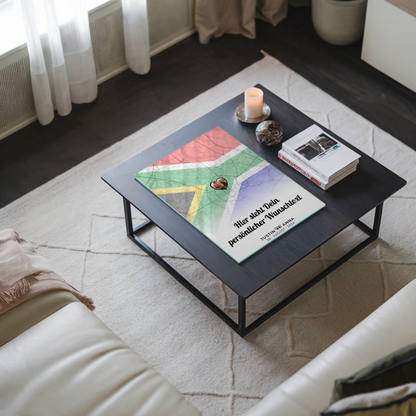 Personalisiertes Acrylglas Bild Stadtkarte für Paare Südafrika