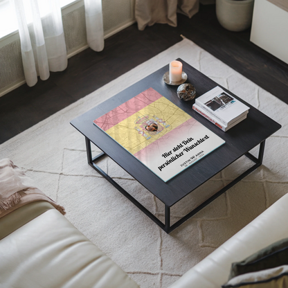 Personalisiertes Acrylglas Bild Stadtkarte Spanien für Paare