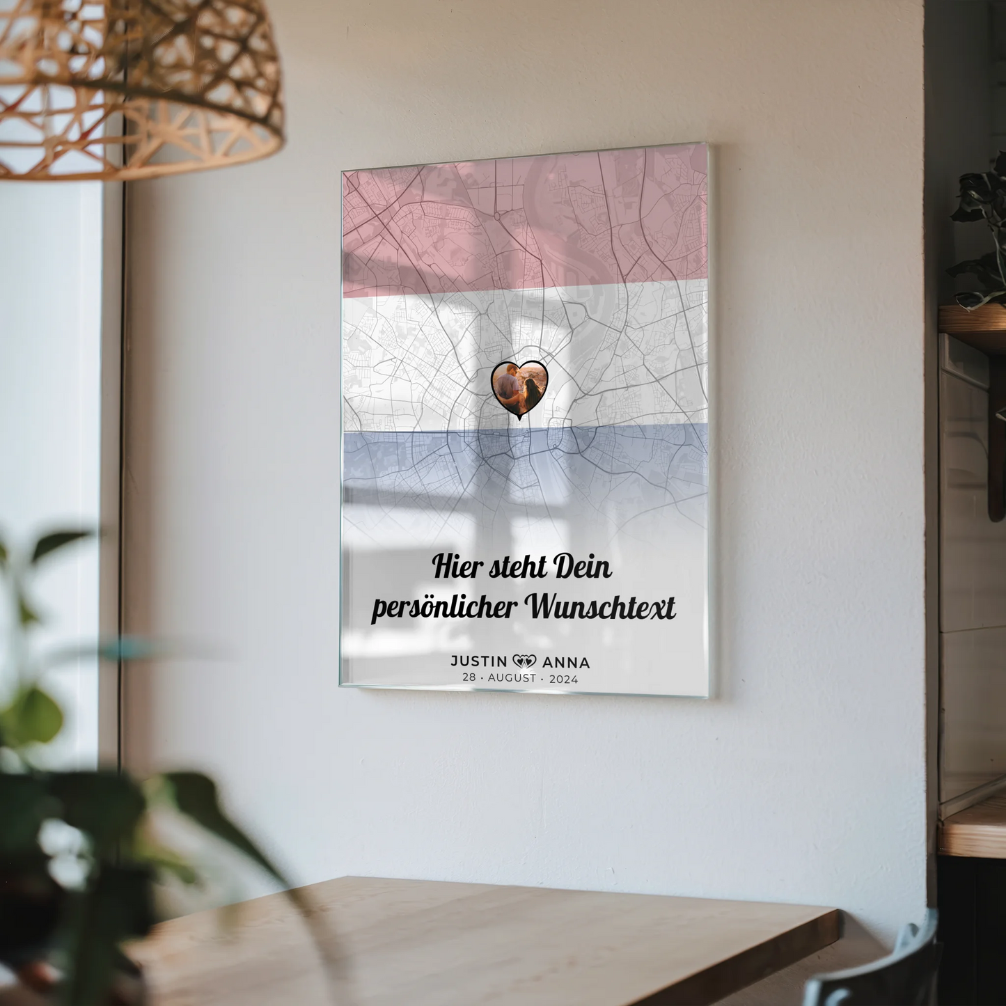 Personalisiertes Acrylglas Bild Paare Stadtkarte Niederlande Foto
