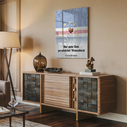Personalisiertes Acrylglas Bild für Paare Stadtkarte Kapverden