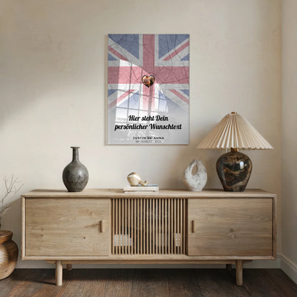 Personalisiertes Acrylglas Bild Paare Stadtkarte England Foto