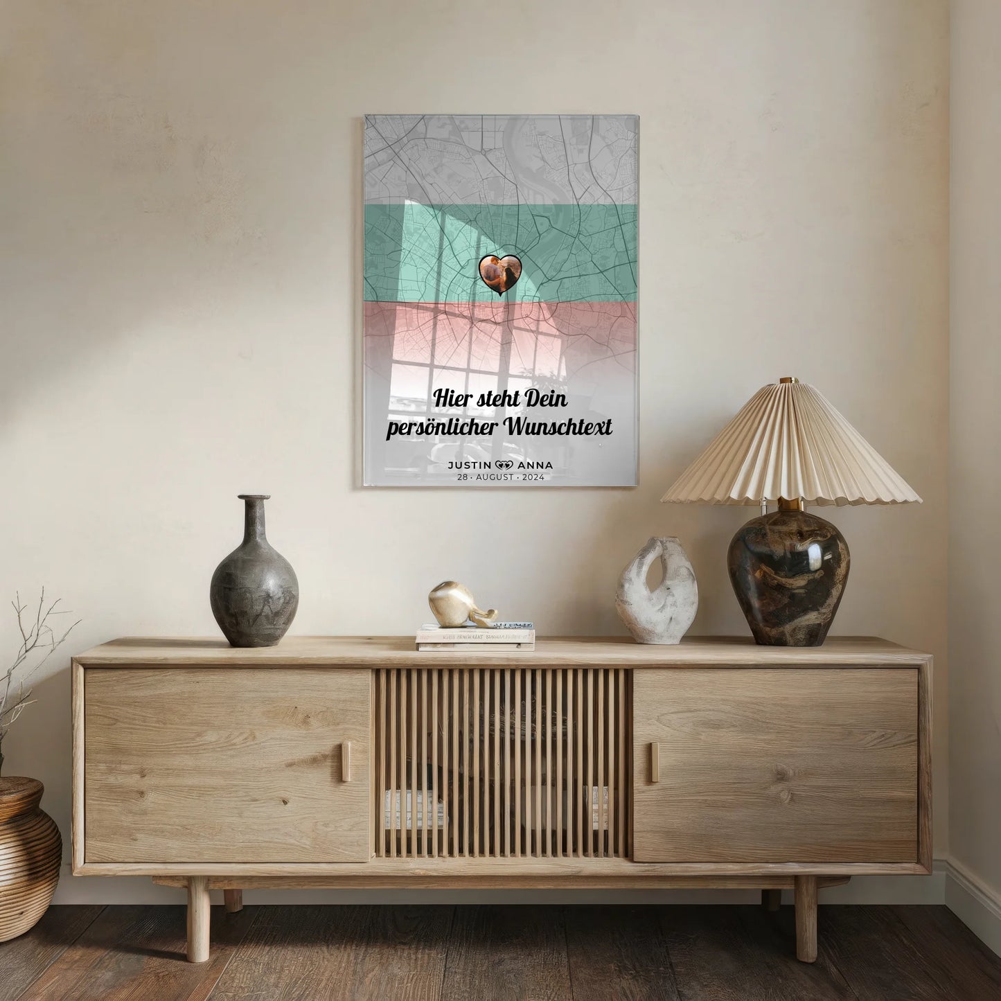 Personalisiertes Acrylglas Bild Paare Stadtkarte Bulgarien Foto