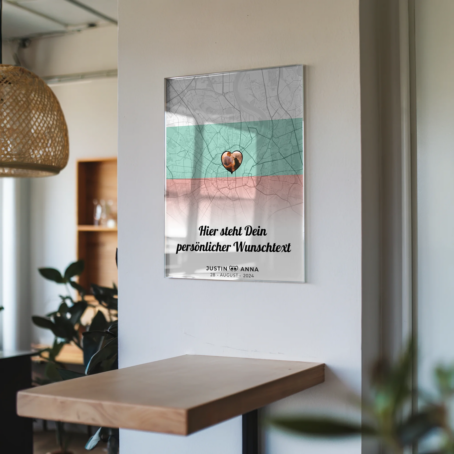 Personalisiertes Acrylglas Bild Paare Stadtkarte Bulgarien Foto