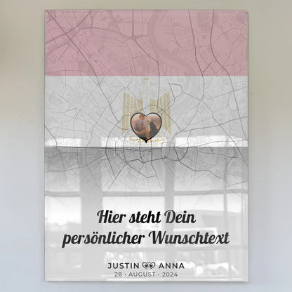 Personalisiertes Acrylglas Bild Paare Stadtkarte Foto Ägypten
