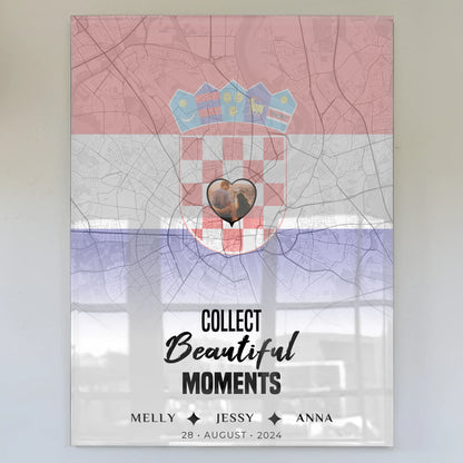 Personalisiertes Acrylglas Bild Schwester Stadtkarte Foto Kroatien Collect Beautyful Moments