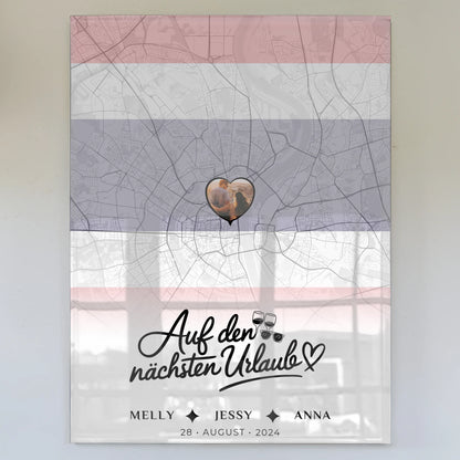 Personalisiertes Acrylglas Bild Schwester Stadtkarte Thailand Foto