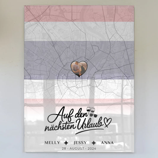 Personalisiertes Acrylglas Bild Schwester Stadtkarte Thailand Foto