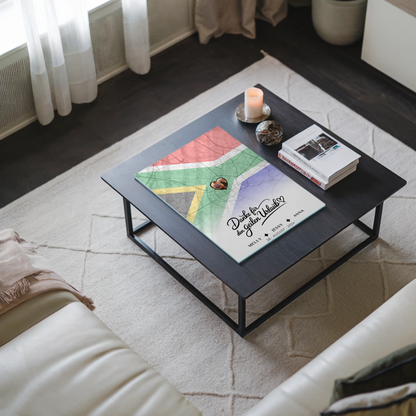 Personalisiertes Acrylglas Bild Freundinnen Stadtkarte Foto Südafrika Danke