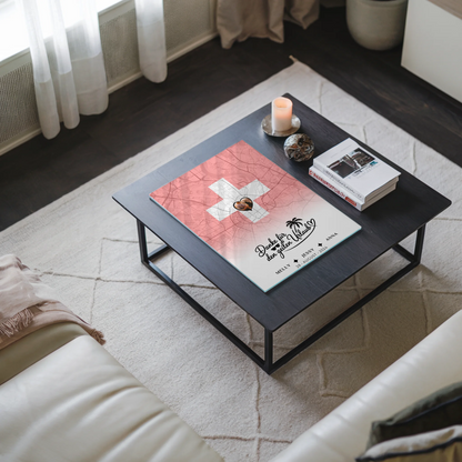 Personalisiertes Acrylglas Bild Schwester Stadtkarte Foto Schweiz