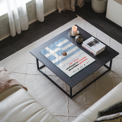 Personalisiertes Acrylglas Bild Schwester Stadtkarte Griechenland Foto