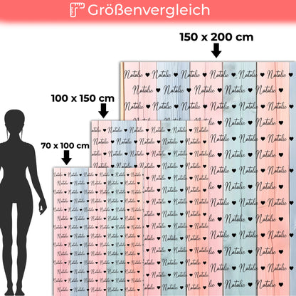 Kinderdecke Mit Namen Kuscheldecke Für Mädchen & Jungen