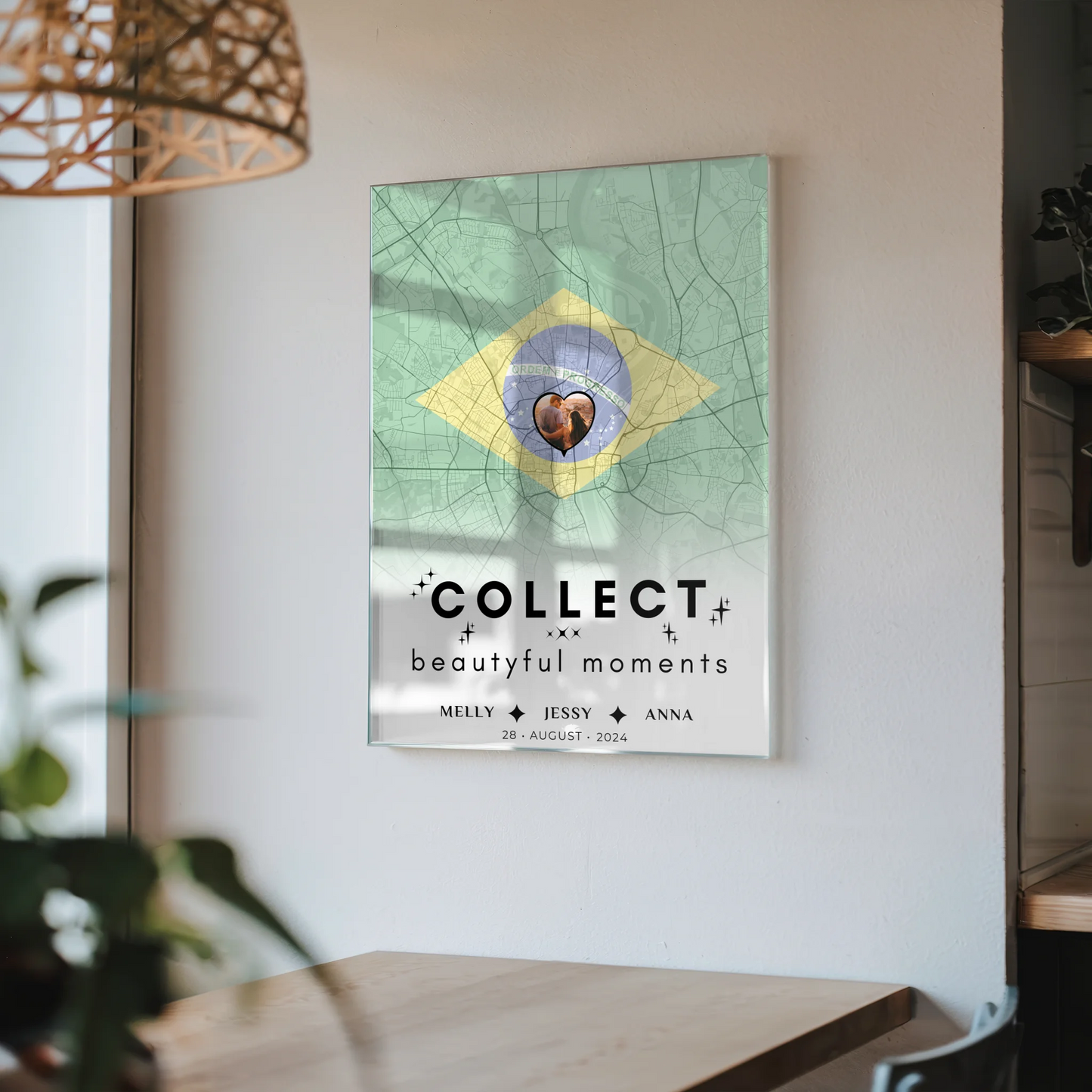 Personalisiertes Acrylglas Bild Schwester Stadtkarte Foto Brasilien