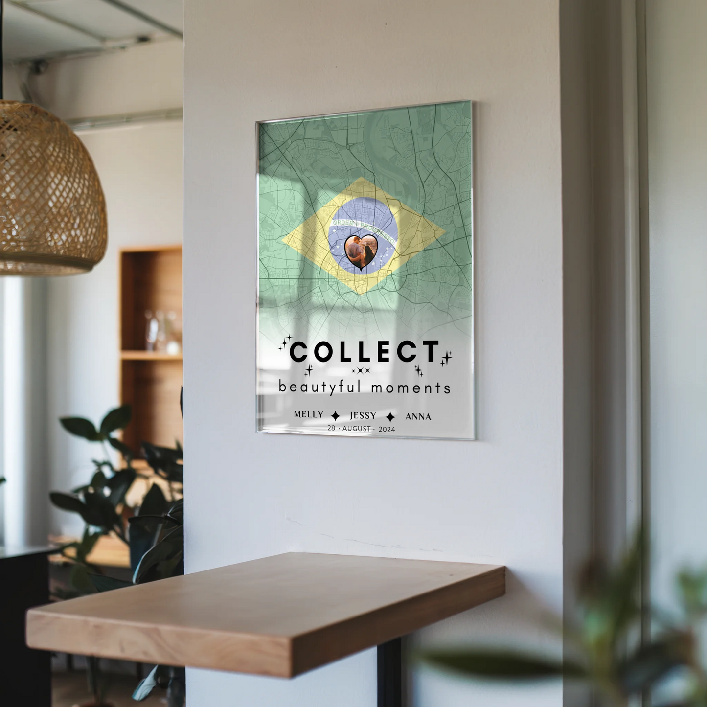 Personalisiertes Acrylglas Bild Schwester Stadtkarte Foto Brasilien