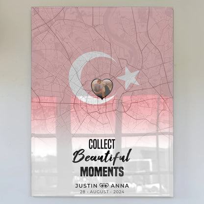 Personalisiertes Acrylglas Bild Paare Stadtkarte Türkei Foto Collect Beautiful Moments