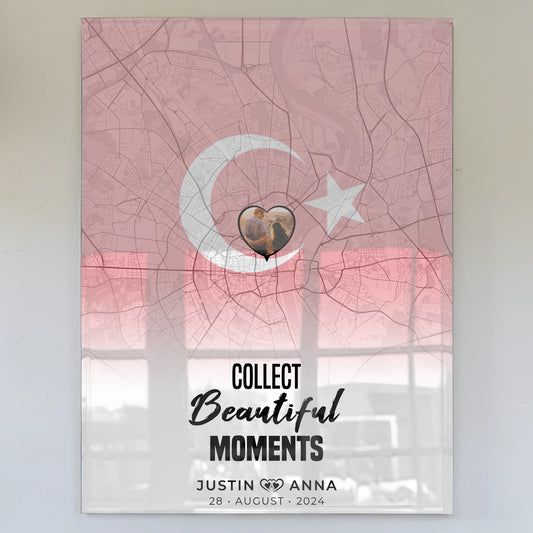 Personalisiertes Acrylglas Bild Paare Stadtkarte Türkei Foto Collect Beautiful Moments