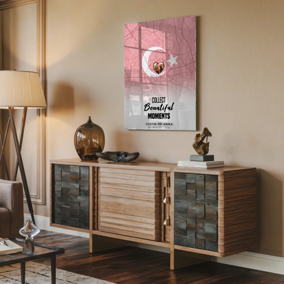 Personalisiertes Acrylglas Bild Paare Stadtkarte Türkei Foto Collect Beautiful Moments