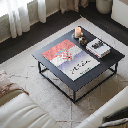 Personalisiertes Acrylglas Bild Stadtkarten Paare Kroatien