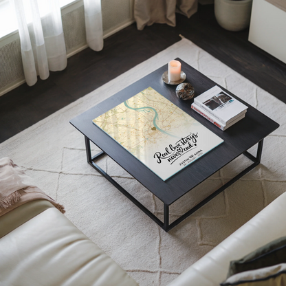 Personalisiertes Acrylglas Bild Stadtkarte Paare Real Love Storys Vintage