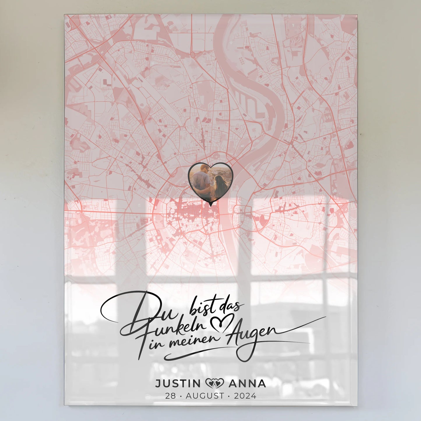 Personalisiertes Stadtkarten Acrylglas Bild Paare Du Bist Das Funkeln