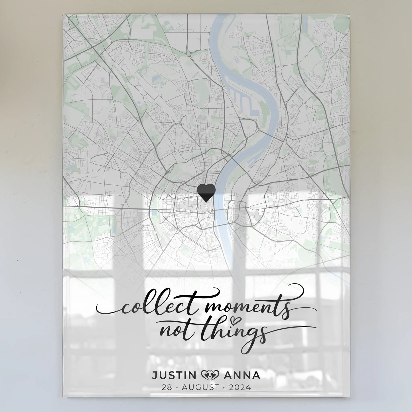 Personalisiertes Acrylglas Bild Stadtkarten Paare Collect Moments Natur