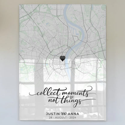 Personalisiertes Acrylglas Bild Stadtkarten Paare Collect Moments Natur