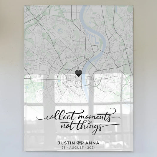 Personalisiertes Acrylglas Bild Stadtkarten Paare Collect Moments Natur