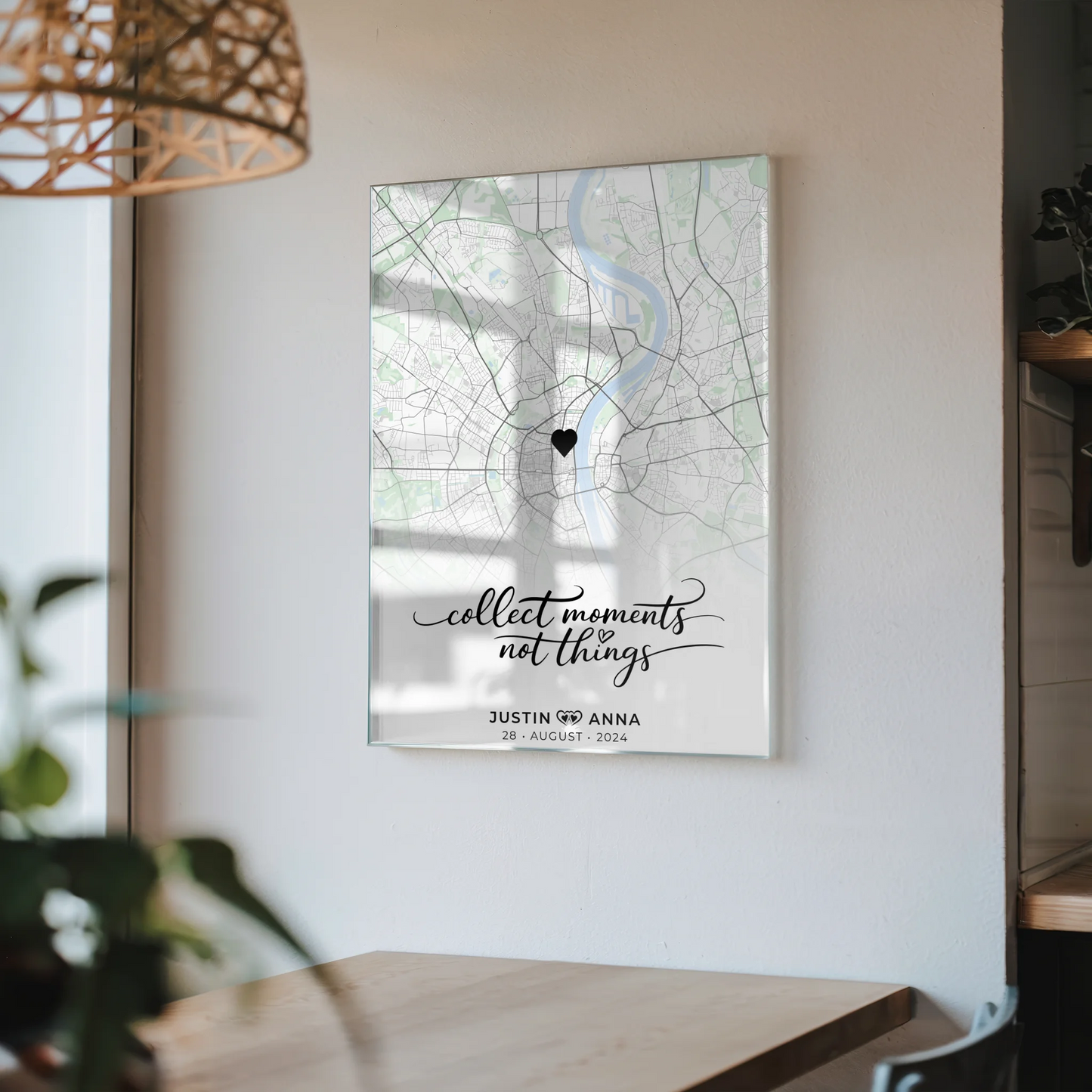 Personalisiertes Acrylglas Bild Stadtkarten Paare Collect Moments Natur