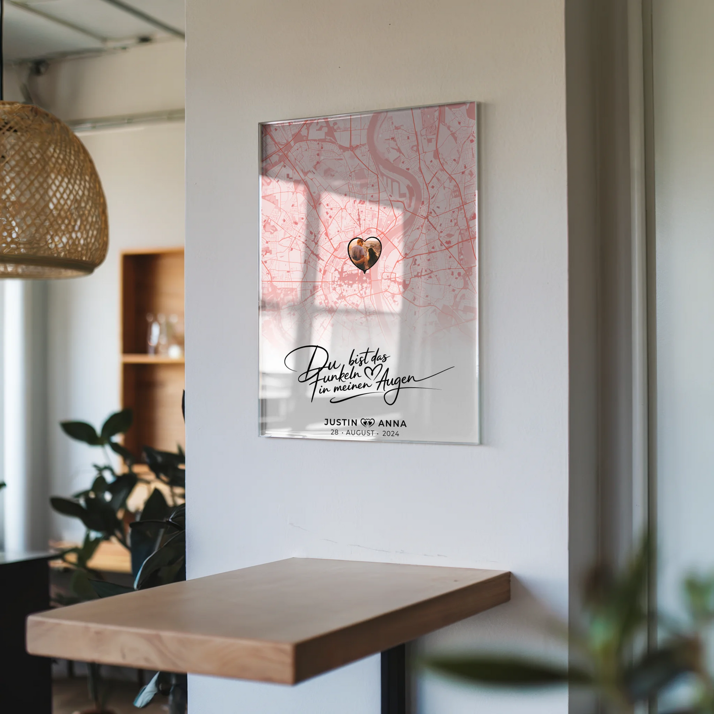Personalisiertes Stadtkarten Acrylglas Bild Paare Du Bist Das Funkeln