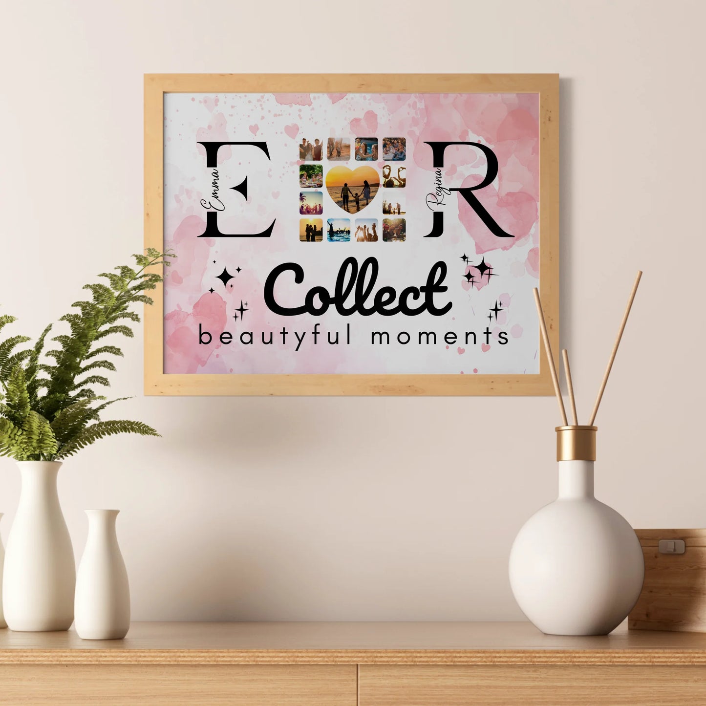 Beste Freundin Poster Gestalten mit Fotos Namen und Initialien Collect Beautyful Moments