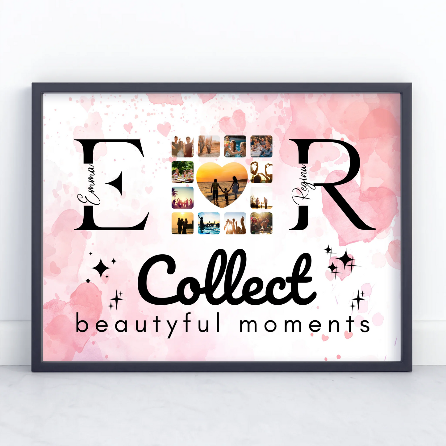 Beste Freundin Poster Gestalten mit Fotos Namen und Initialien Collect Beautyful Moments