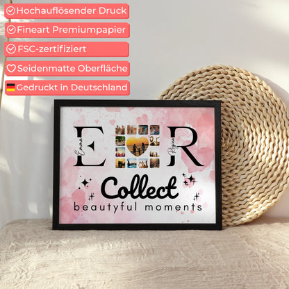 Beste Freundin Poster Gestalten mit Fotos Namen und Initialien Collect Beautyful Moments