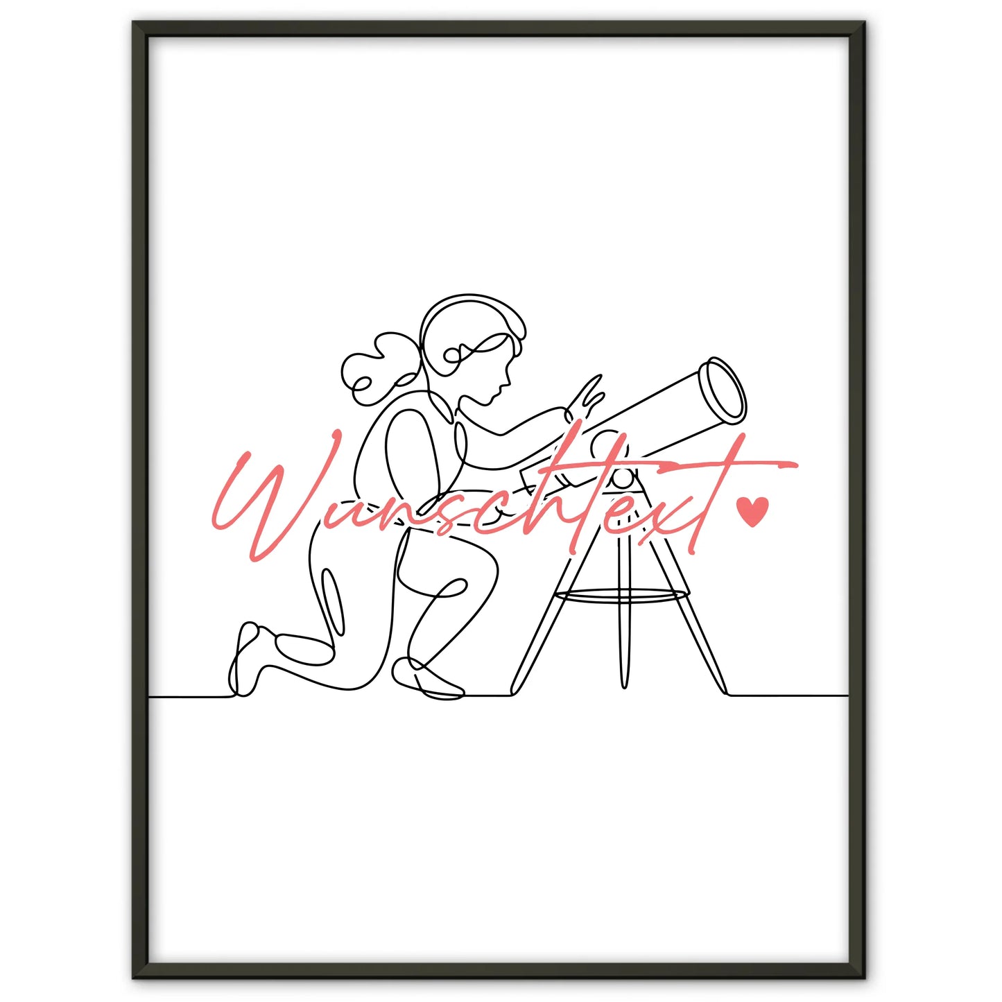 Lineart Poster Personalisiert Astronomie Geschenk Tochter & Schwester für Astronom Astronomin astronomy