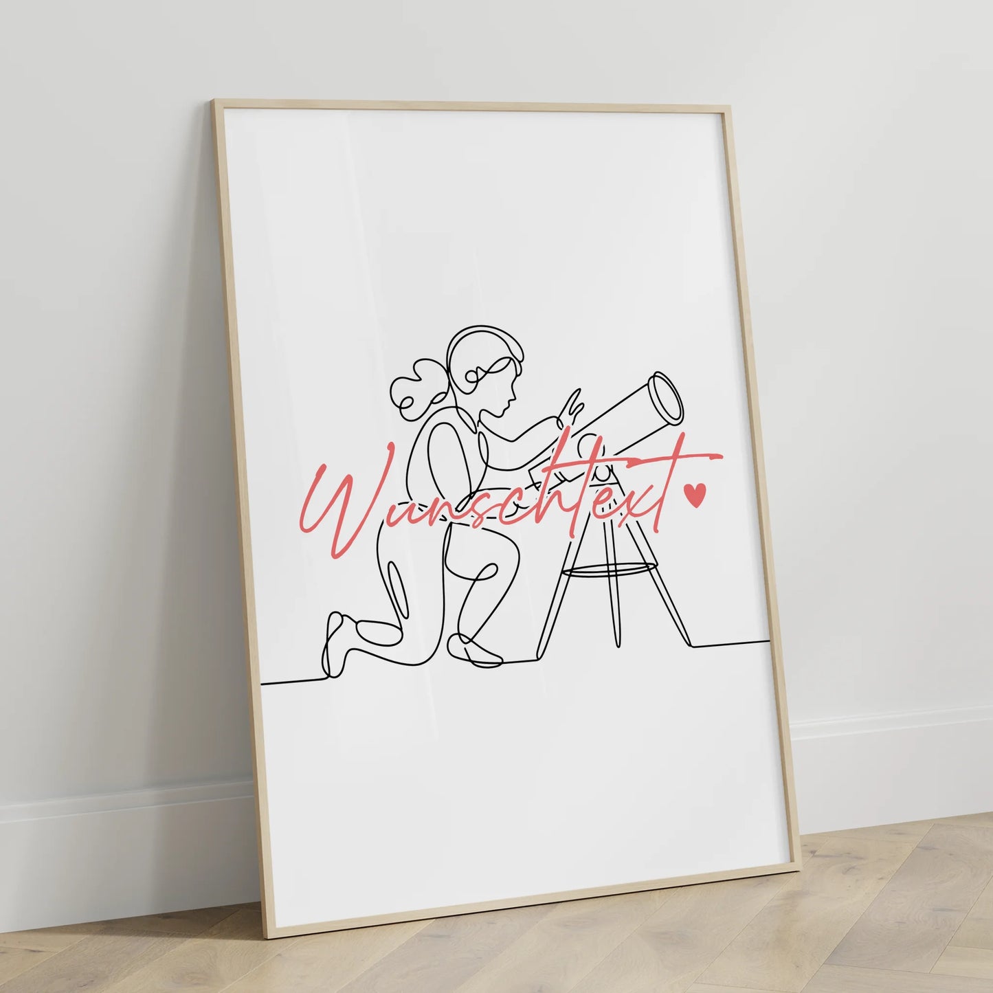 Lineart Poster Personalisiert Astronomie Geschenk Tochter & Schwester für Astronom Astronomin astronomy