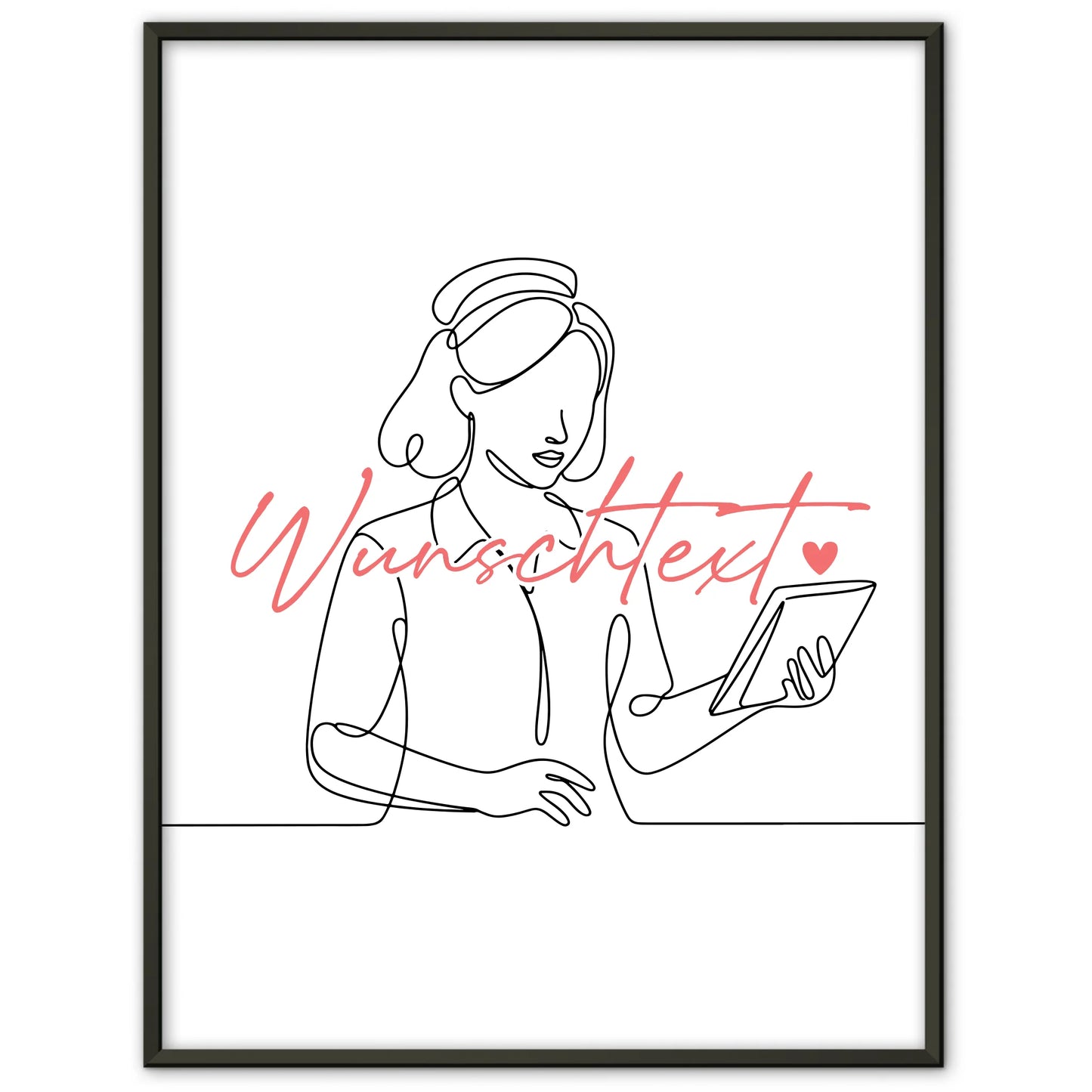 Lineart Poster Bankkaufmann Geschenk Tochter & Schwester für Bankkaufmann Bankkauffrau Bank clerk