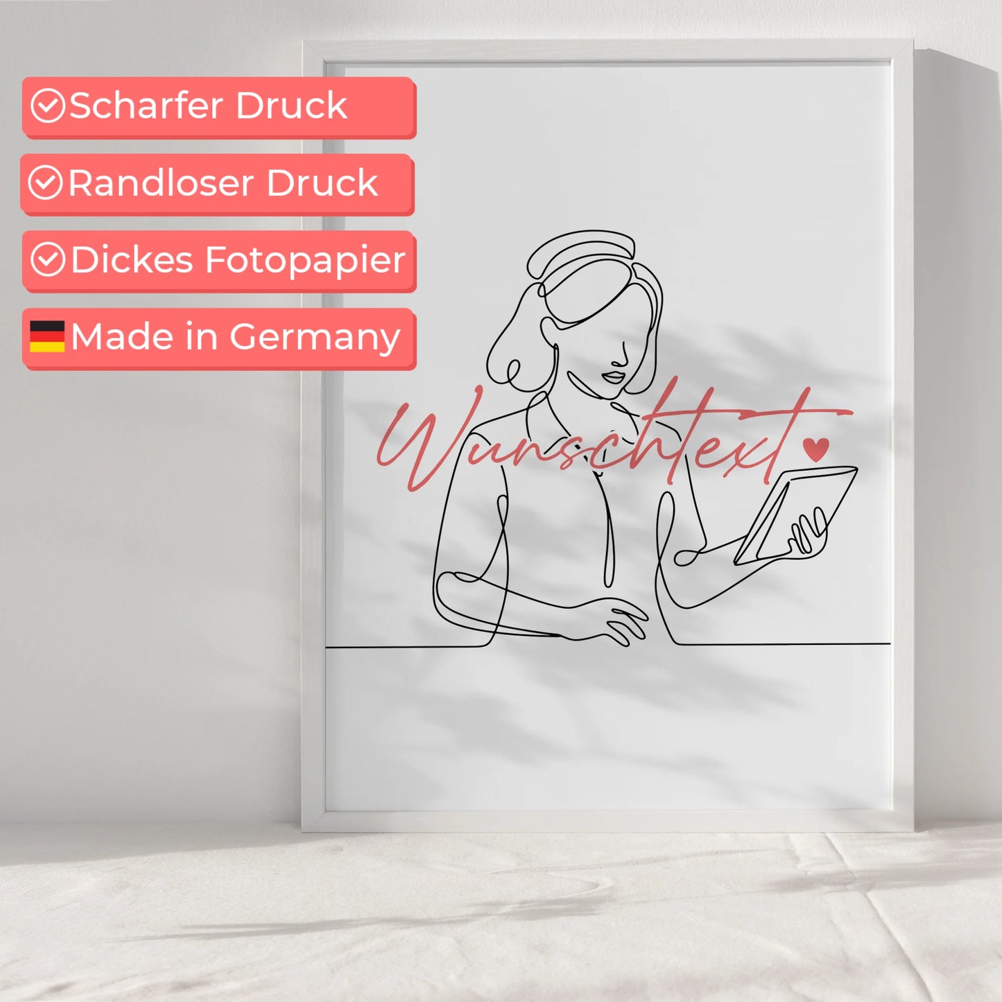 Lineart Poster Bankkaufmann Geschenk Tochter & Schwester für Bankkaufmann Bankkauffrau Bank clerk