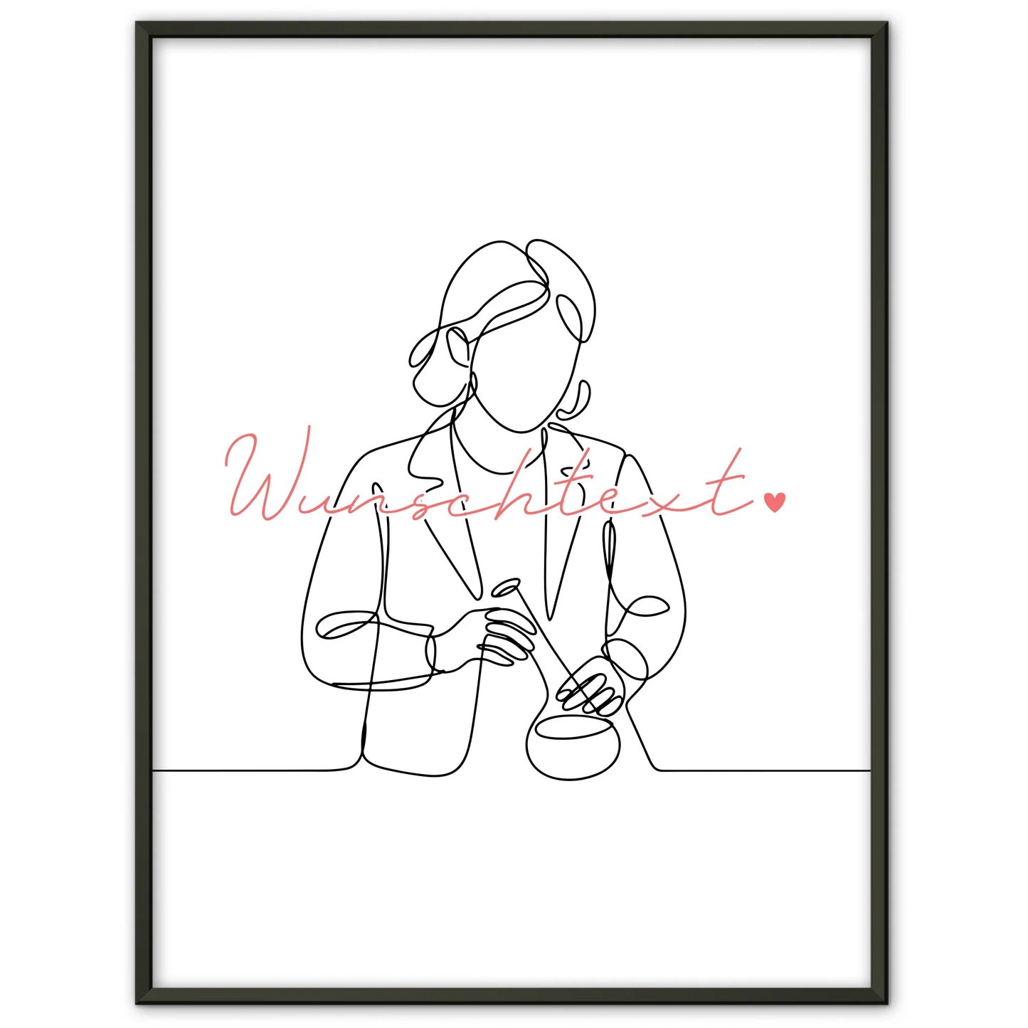 Lineart Poster Biologe Geschenk Tochter & Schwester für Biologe Biologin biologist