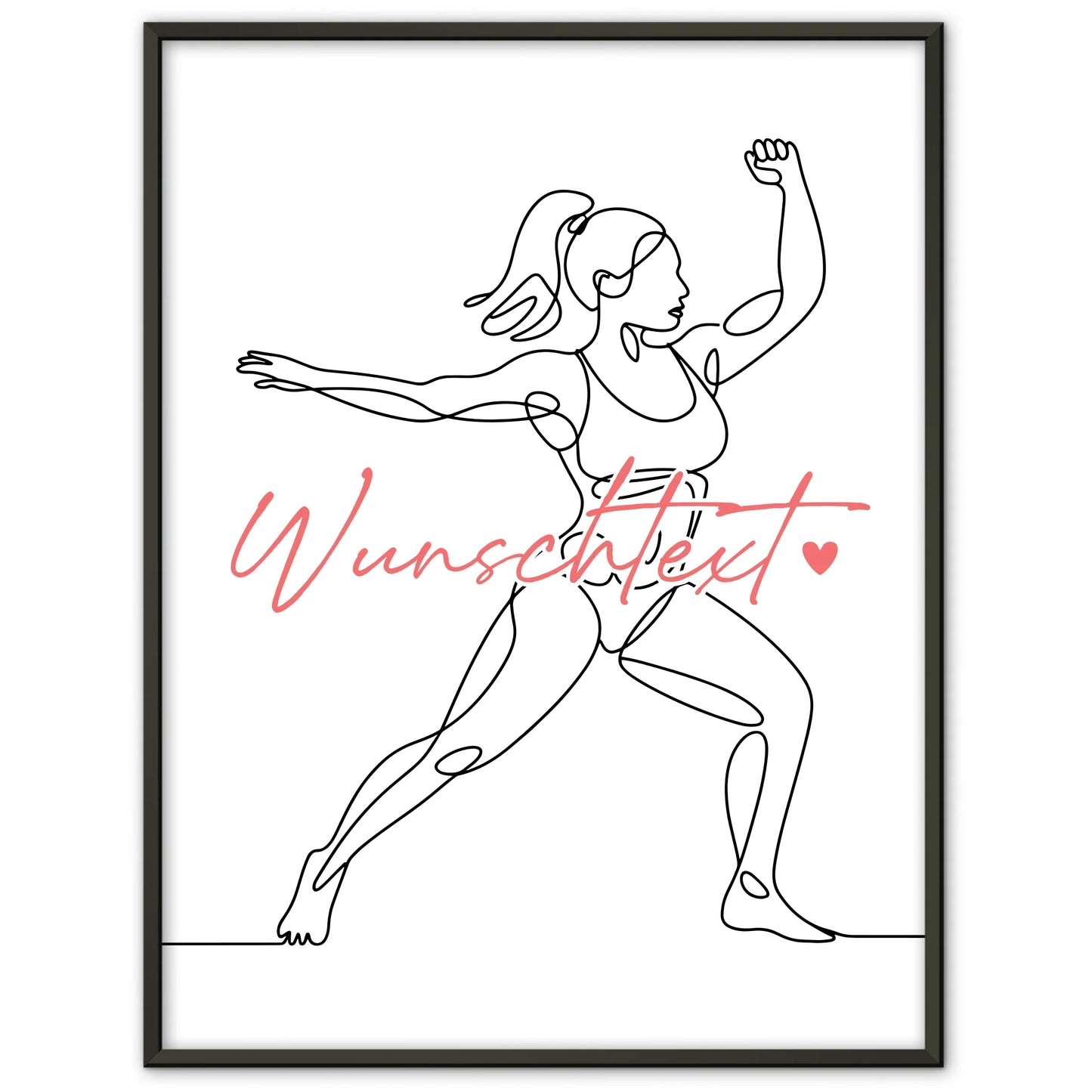 Personalisiertes Poster Lineart Bodybuilding Geschenk Tochter & Schwester für Bodybuilder Bodybuilderin Bodybuilding