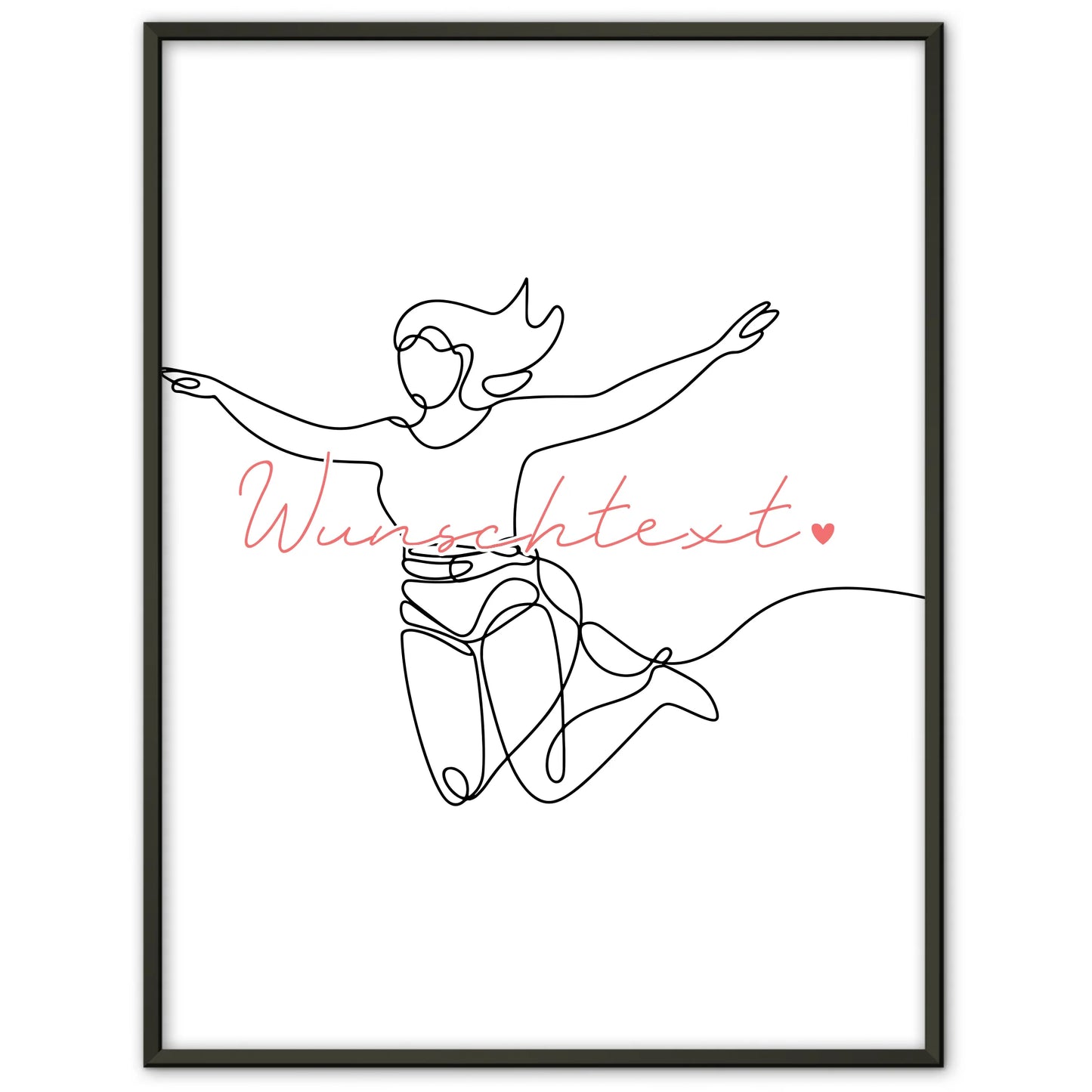 Personalisiertes Poster Lineart Bungeespringen Geschenk Tochter & Schwester für Bungeespringer Bungeespringerin Bungee jumping