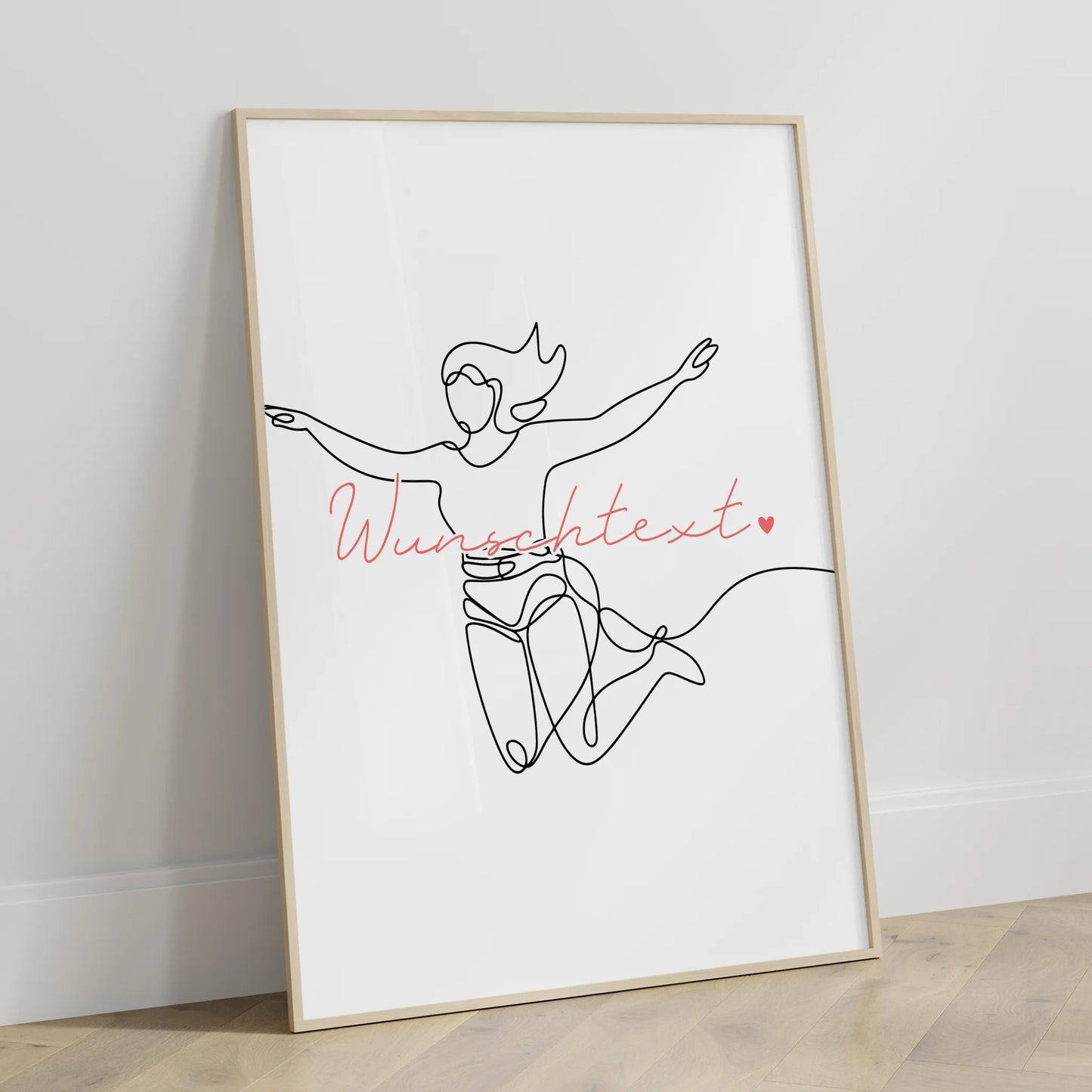 Personalisiertes Poster Lineart Bungeespringen Geschenk Tochter & Schwester für Bungeespringer Bungeespringerin Bungee jumping