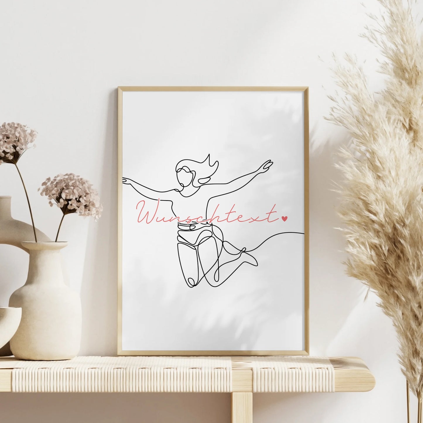 Personalisiertes Poster Lineart Bungeespringen Geschenk Tochter & Schwester für Bungeespringer Bungeespringerin Bungee jumping