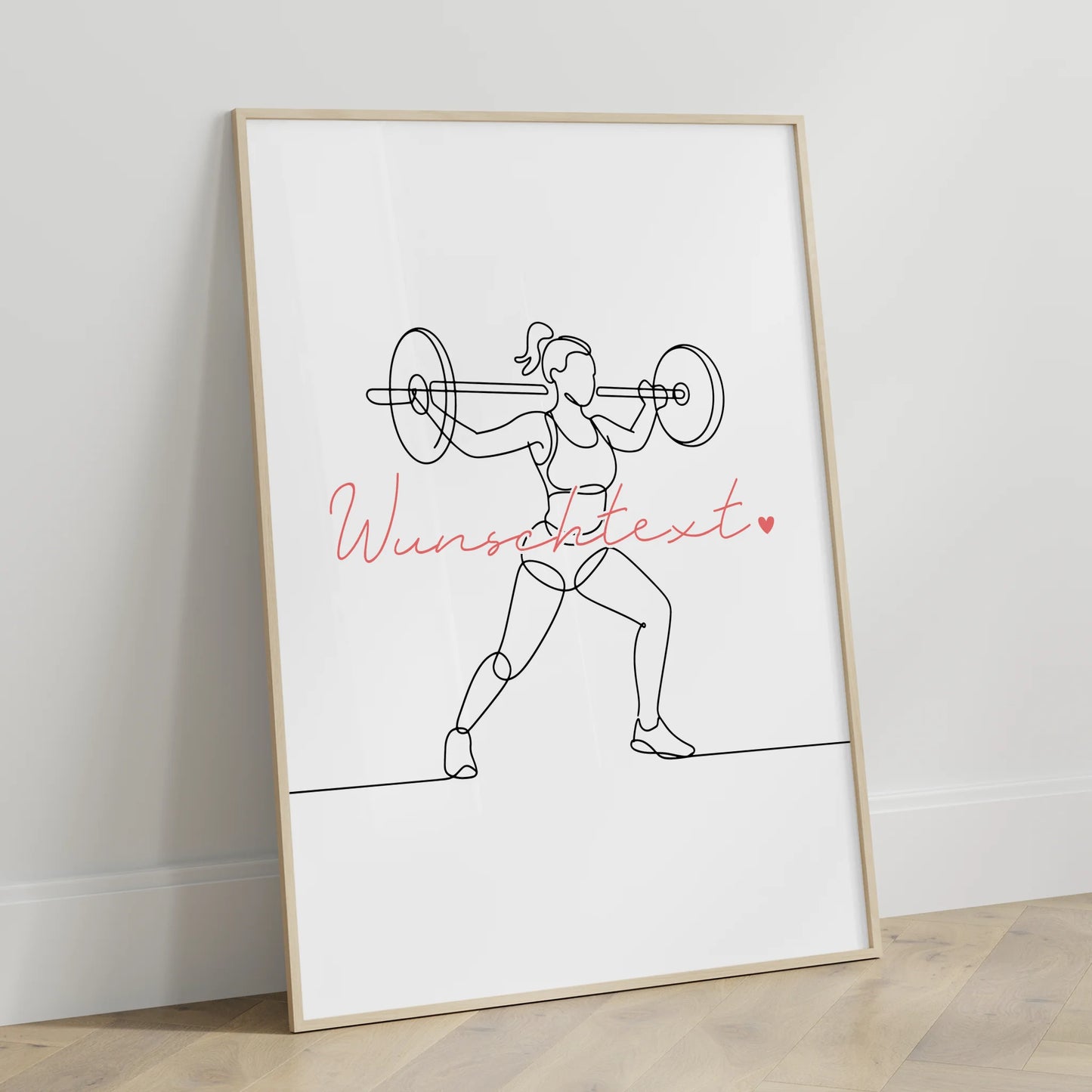 Lineart Poster Crossfit Geschenk Tochter & Schwester für Crossfitter Crossfitterin CrossFit