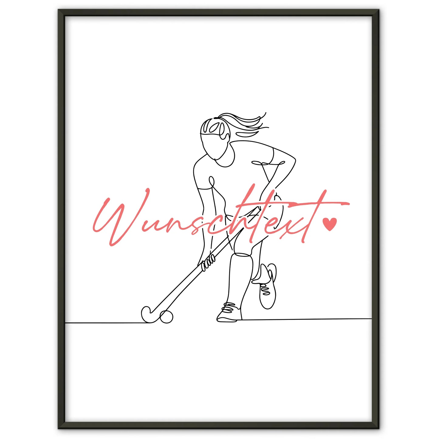 Lineart Poster Feldhockey Geschenk Tochter & Schwester für Feldhockeyspieler Feldhockeyspielerin Field hockey