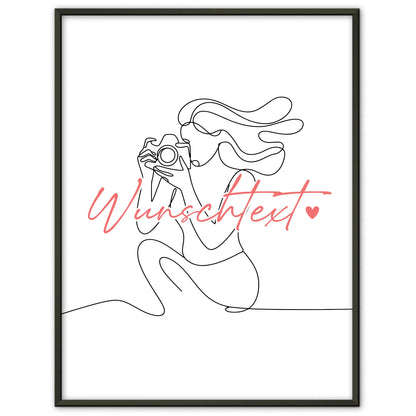 Personalisiertes Poster Lineart Fotograf Geschenk Tochter & Schwester für Fotograf Fotografin photographer