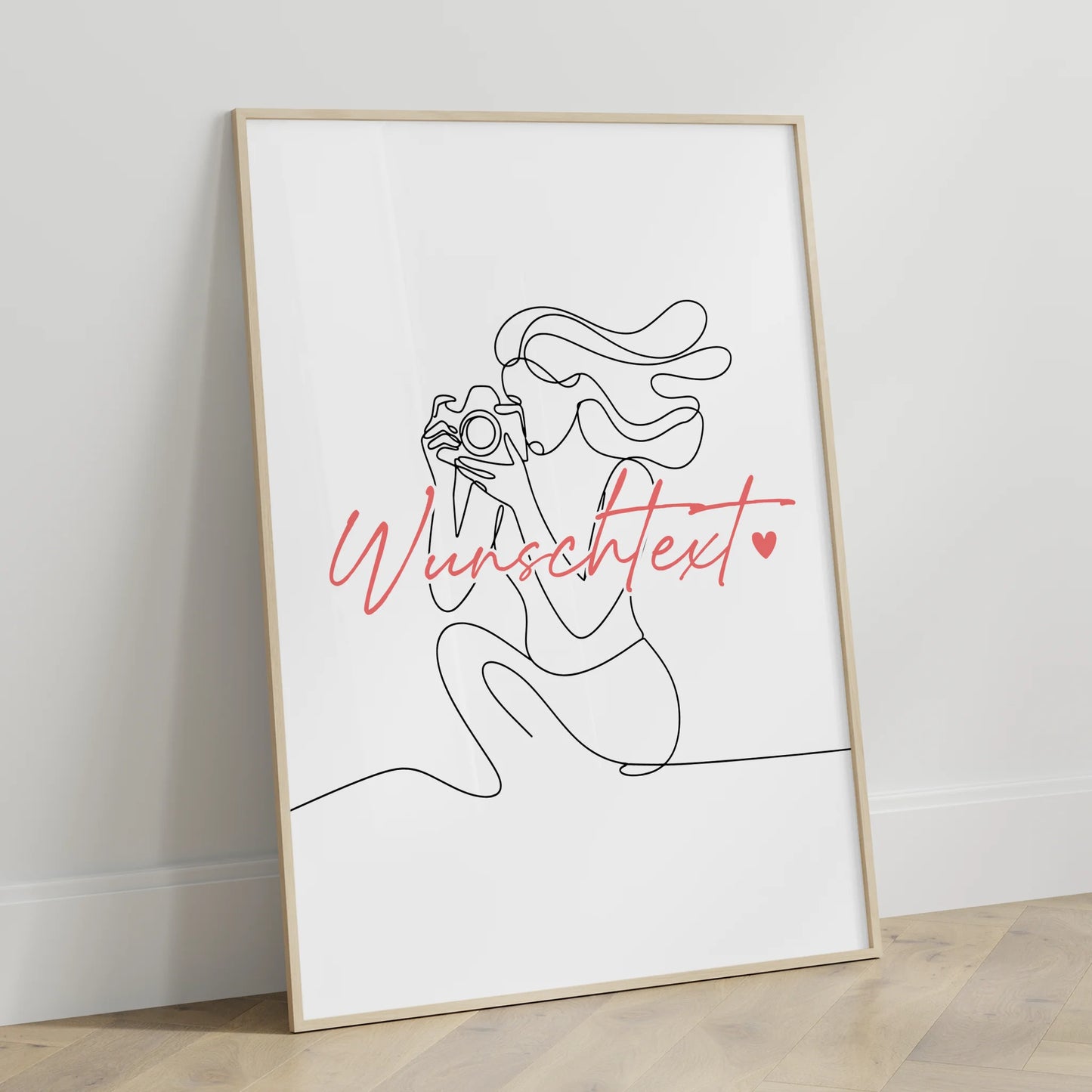 Personalisiertes Poster Lineart Fotograf Geschenk Tochter & Schwester für Fotograf Fotografin photographer