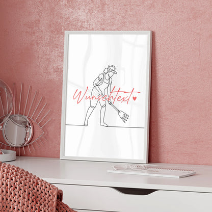 Lineart Poster Gartenarbeit Geschenk Tochter & Schwester für Gärtner Gärtnerin Gardening