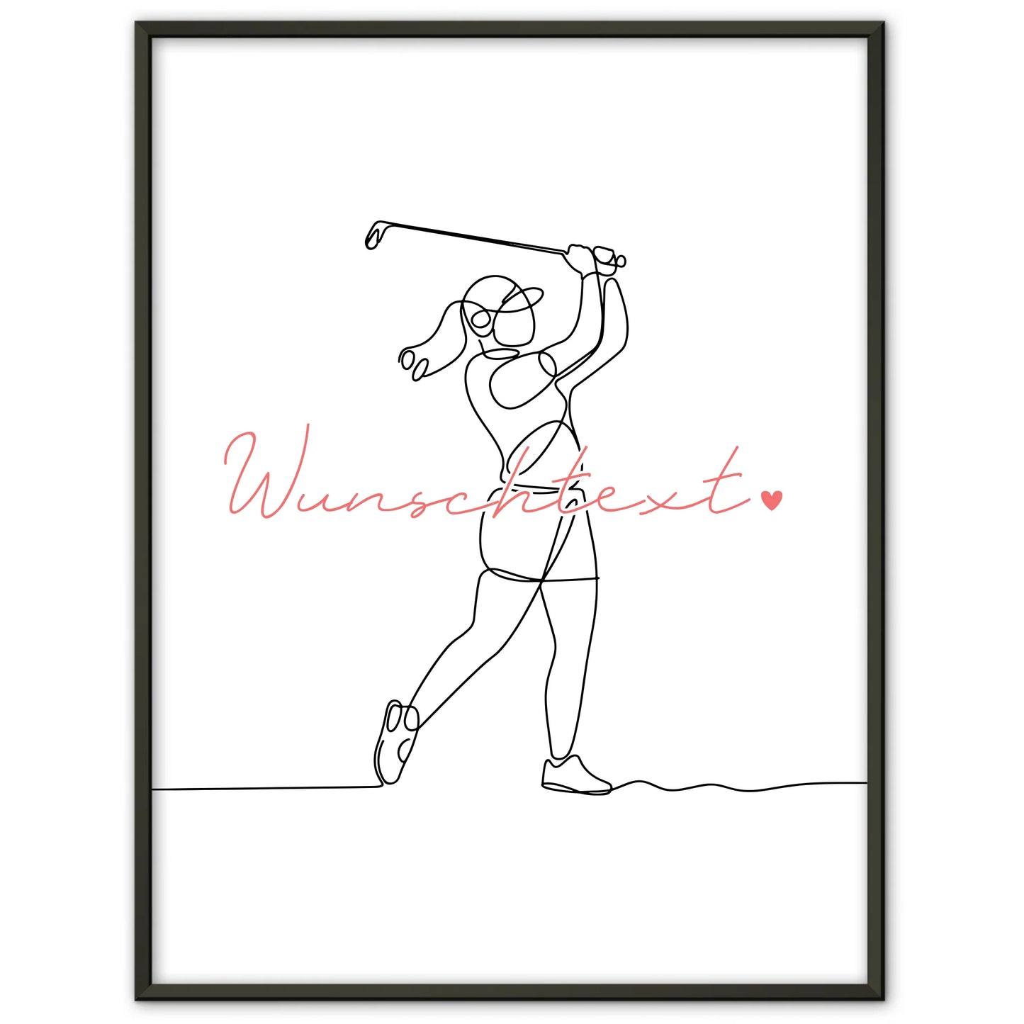 Lineart Poster Golf Geschenk Tochter & Schwester für Golfer Golferin golf