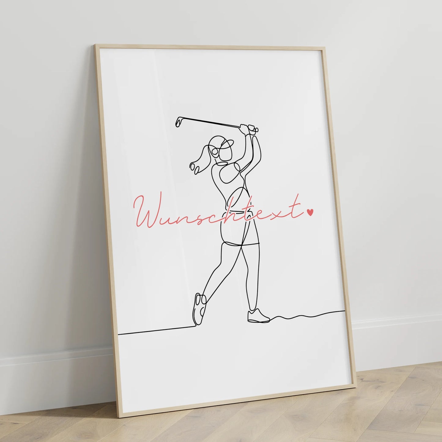 Lineart Poster Golf Geschenk Tochter & Schwester für Golfer Golferin golf