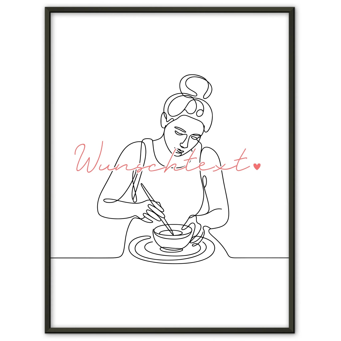 Lineart Poster Personalisiert Kartrennen Geschenk Tochter & Schwester für Kartfahrer Kartfahrerin Kart racing