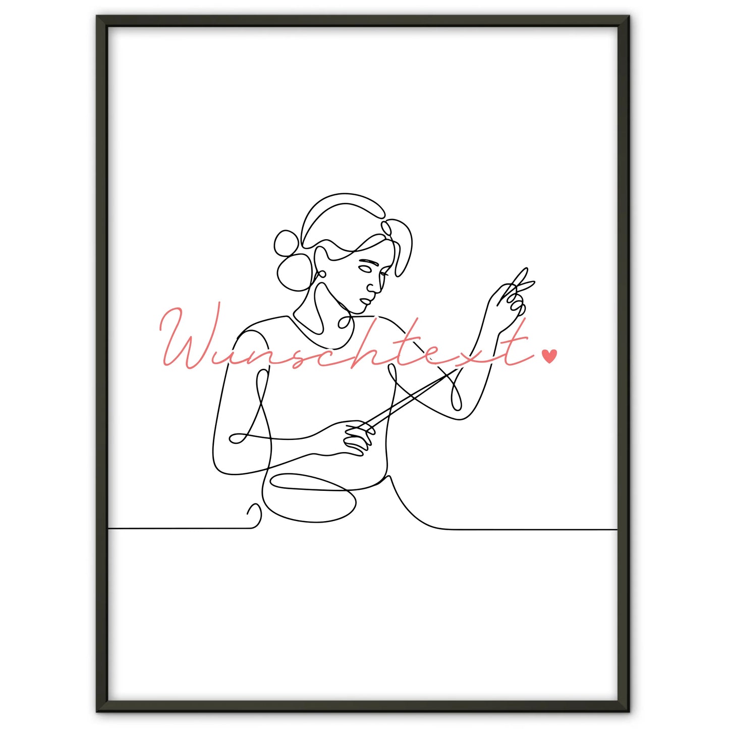 Lineart Poster Personalisiert Komponieren Geschenk Tochter & Schwester für Komponist Komponistin Compose