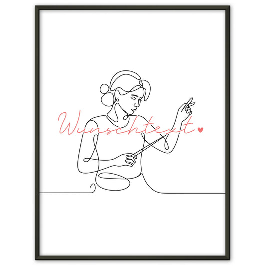 Lineart Poster Personalisiert Komponieren Geschenk Tochter & Schwester für Komponist Komponistin Compose